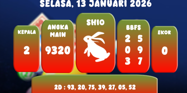 PREDIKSI TOTO MACAU POOL 13 JANUARI 2026