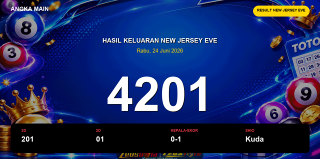 Result New Jersey EVE hari ini 24 Juni 2026 angka 4201