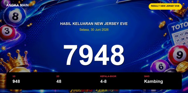 Result New Jersey EVE hari ini 30 Juni 2026 angka 7948