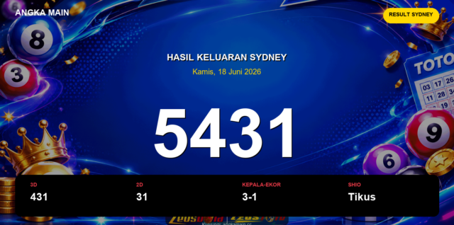 Result Sydney hari ini 18 Juni 2026 angka 5431